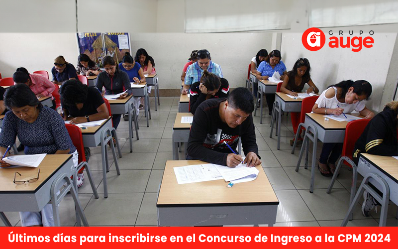 Últimos días para inscribirse en el Concurso de Ingreso a la CPM 2024