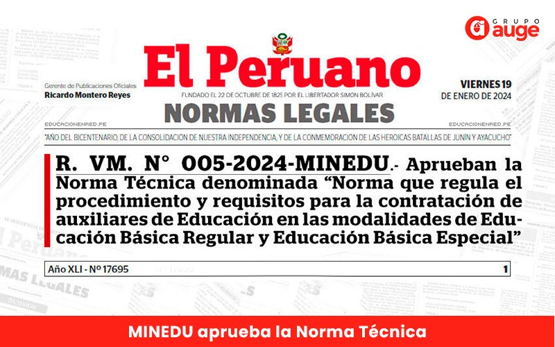 MINEDU aprueba la Norma Técnica 