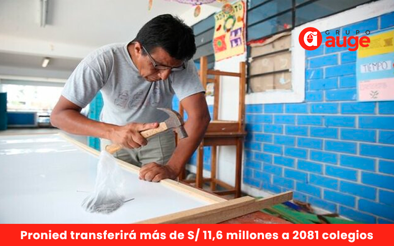 Pronied transferirá más de S/ 11,6 millones a 2081 colegios de Apurímac para el mantenimiento de sus locales