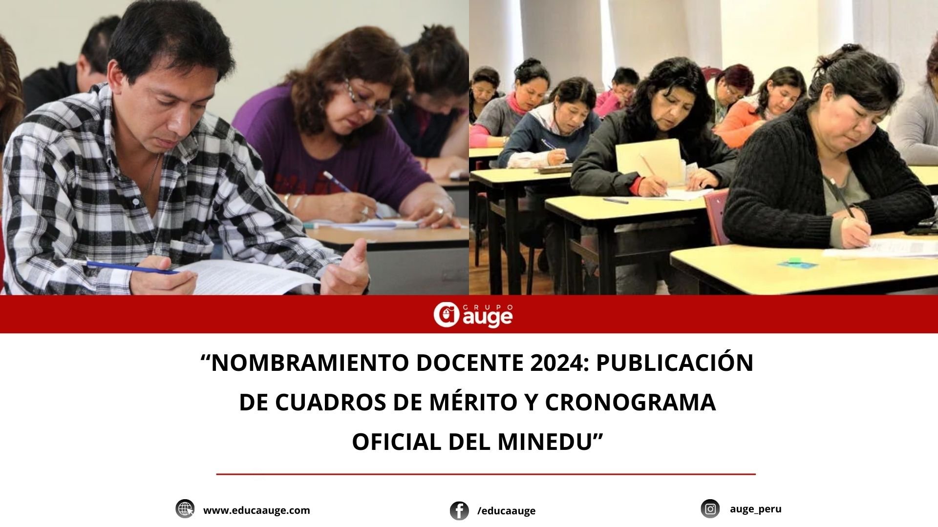 NOMBRAMIENTO DOCENTE 2024: publicación de cuadros de mérito y cronograma oficial del Minedu